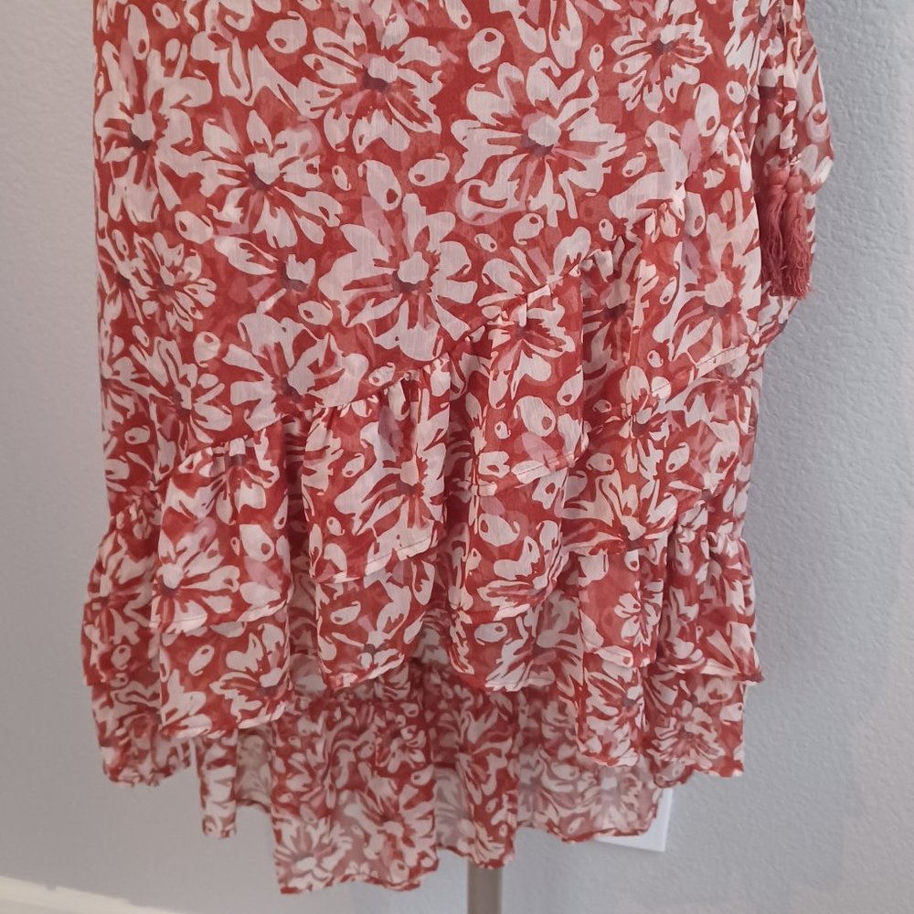 CUTE FLORAL RUFFLE HIGH LOW DRESS - Picture 5 of 5